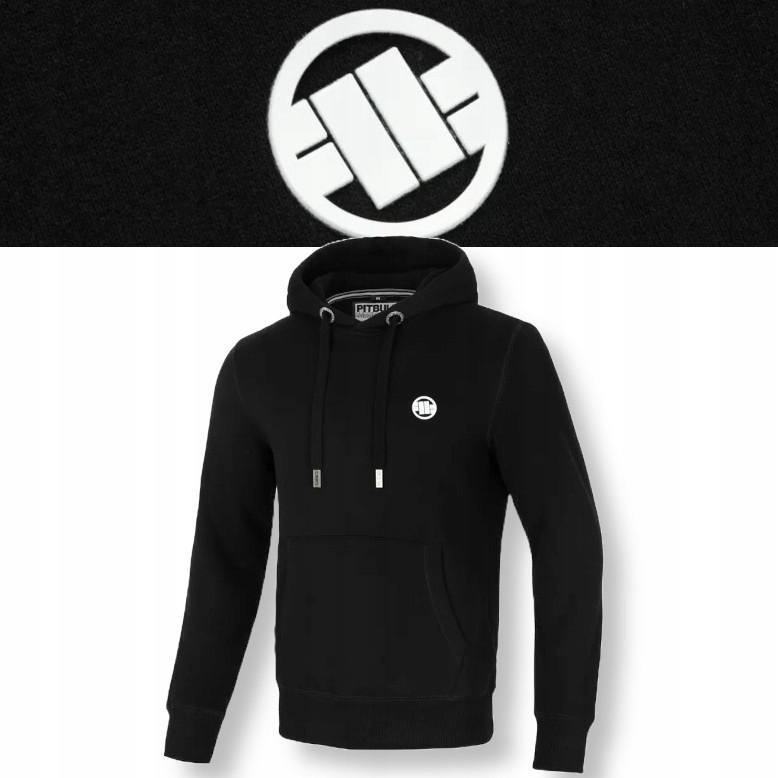 Męska Bluza z kapturem Pitbull Small Logo Basic Klasyk Kangurka Małe Logo