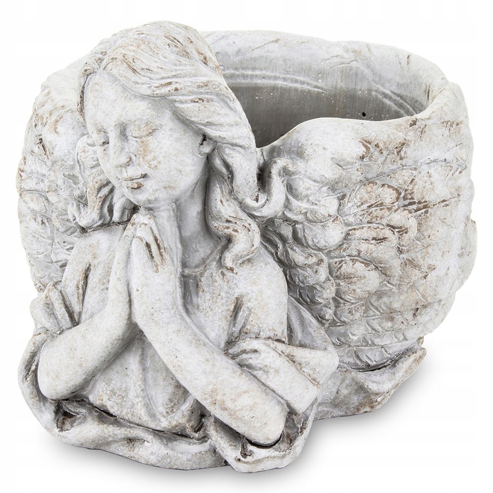 

Doniczka Szara 13x13x16cm Anioł Osłonka Z Aniołem