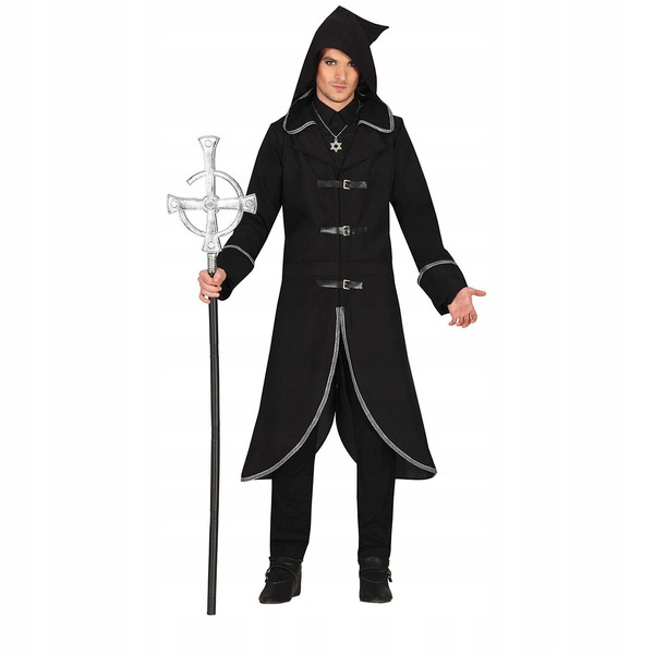 Strój Zakonnik Czarnoksiężnik Płaszcz Halloween M