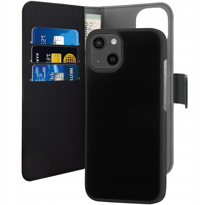 Etui z klapką Puro do iPhone 13 Mini czarny