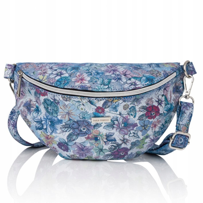 Ledvinka Dámská kabelka na rameno a opasek Květiny Módní kabelka Paolo Peruzzi