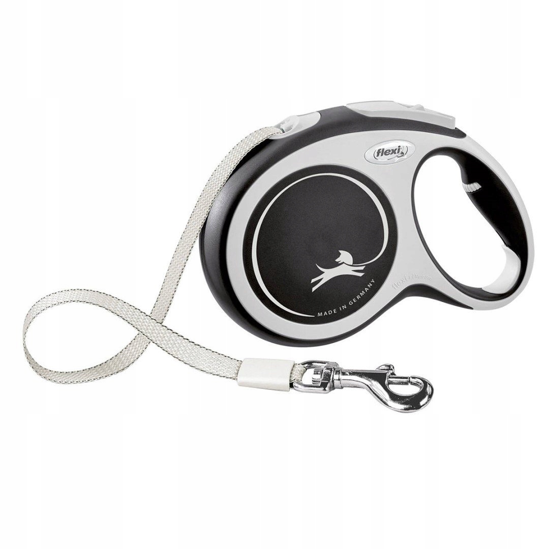 Levně Flexi Vodítko Pásko L, Páska 5 M, Do 50 Kg, Černá