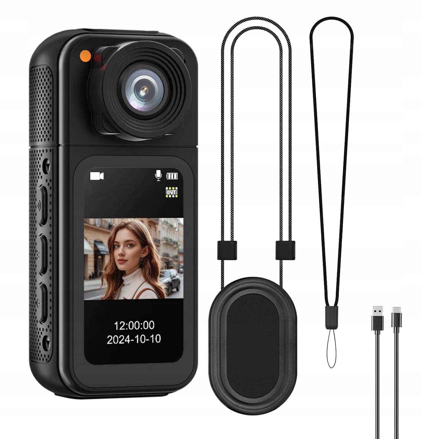 Dlouhá výdrž baterie Mini akční kamera Hd kamera Otočný objektiv 180°