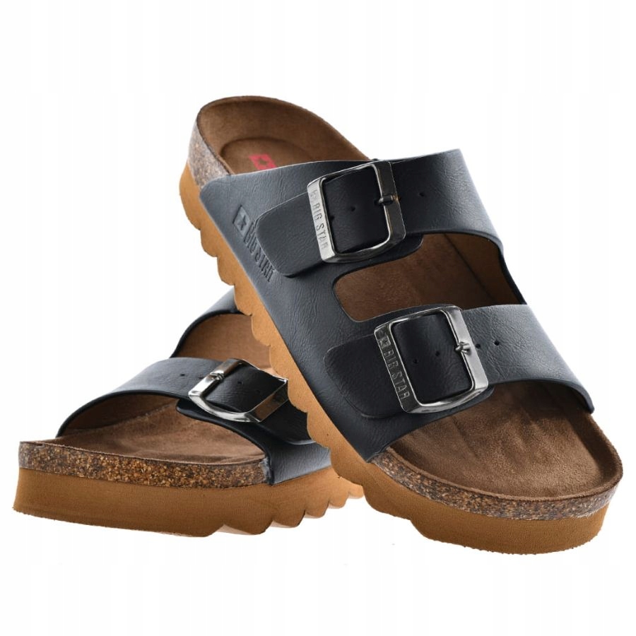 KLAPKI DAMSKIE BIG STAR ELEGANCKIE WYGODNE Z KLAMRAMI Model LL274477