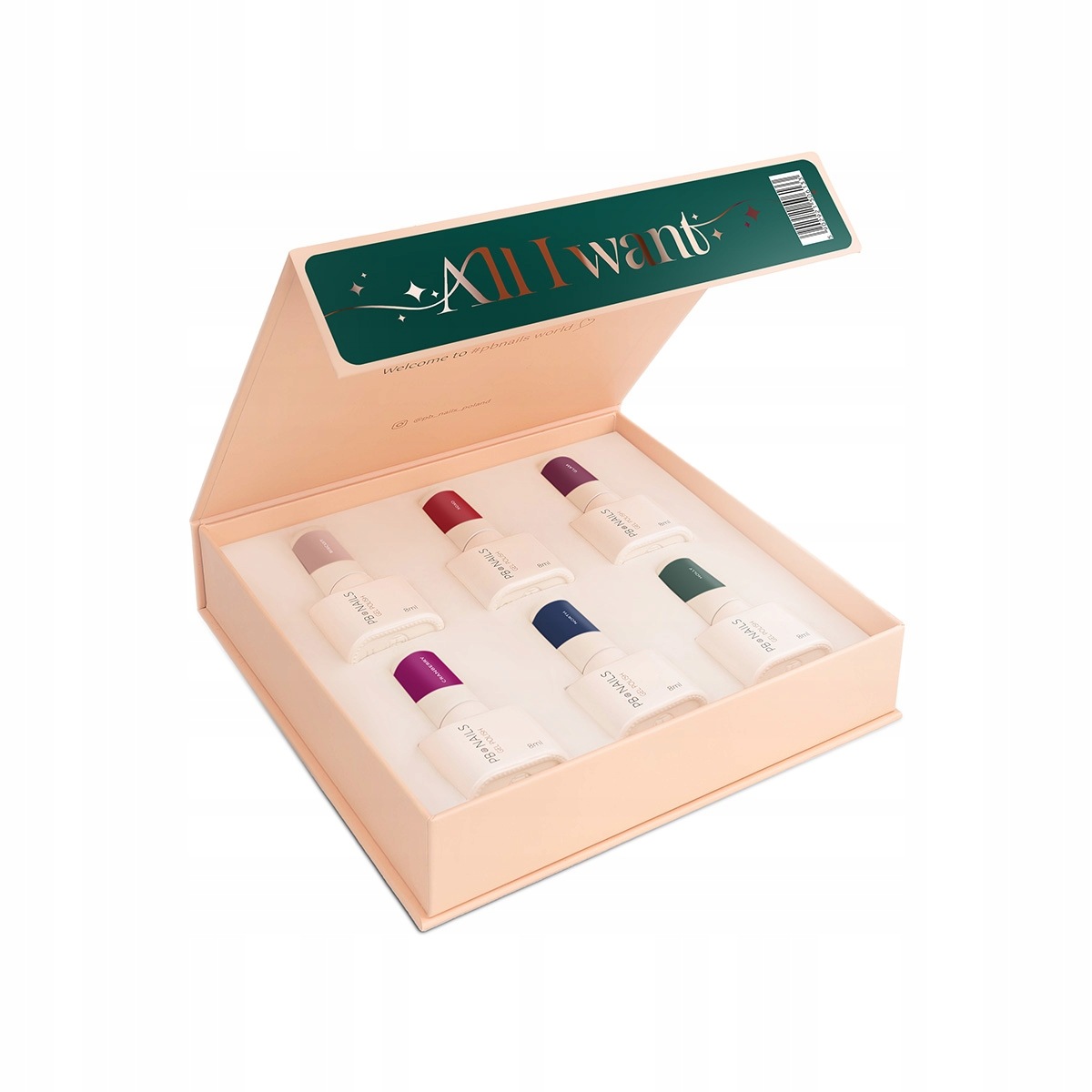 Zestaw lakierów hybrydowych All I Want Pb Nails 6x8ml w ozdobnym opakowaniu