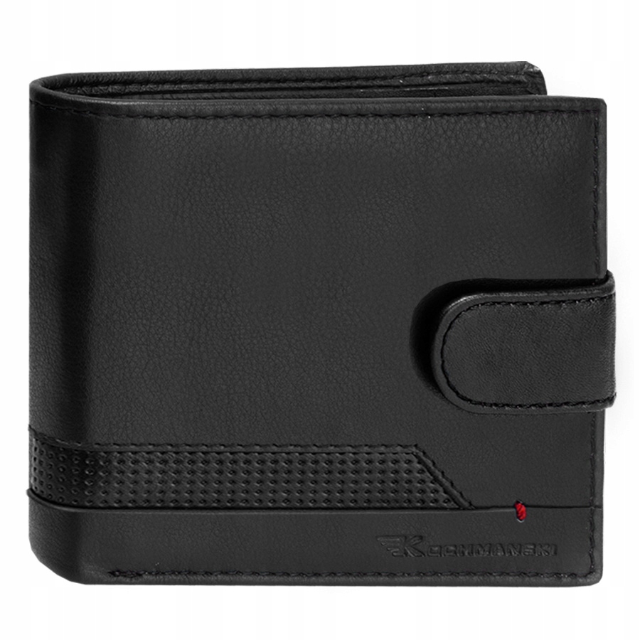 Kochmanski portfel męski skórzany czarny rozbudowany Premium SmartPay