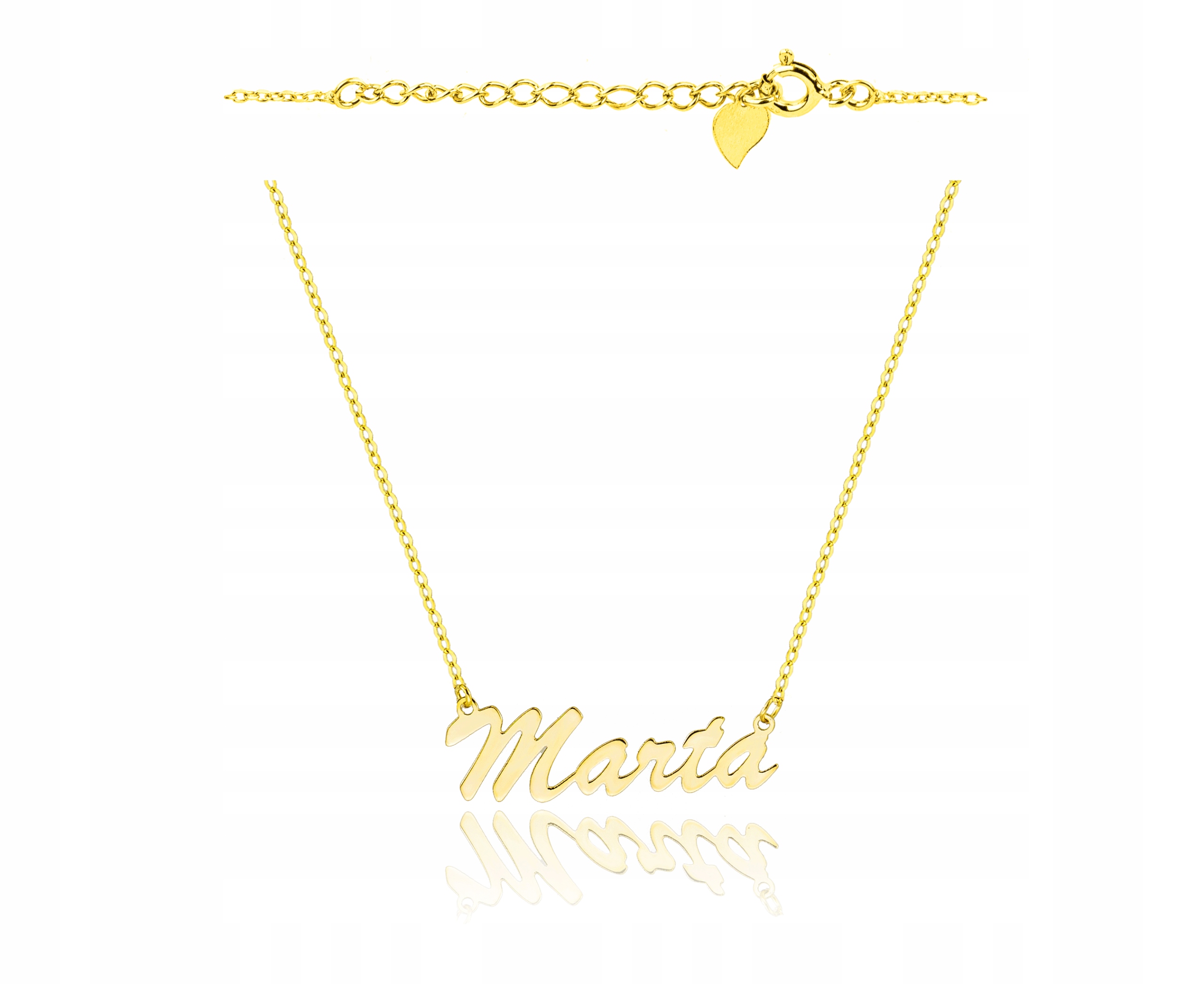 Zlatý náhrdelník řetízek jméno Marta 925 gravírování