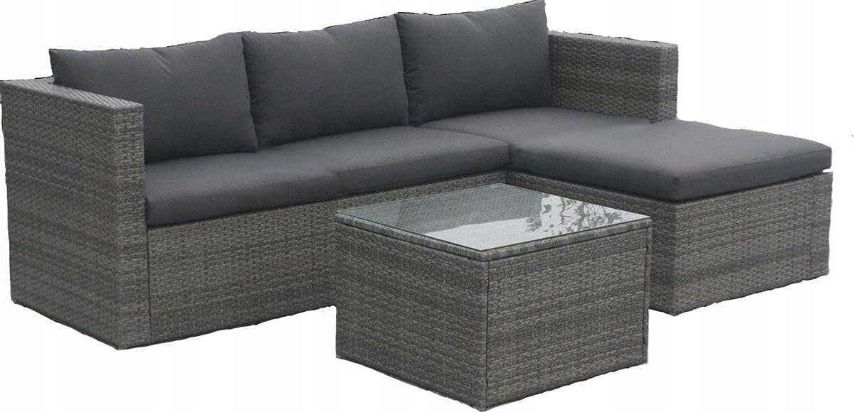 Záhradný nábytok MaxxGarden 4-miestna sada s vankúšmi a stolíkom