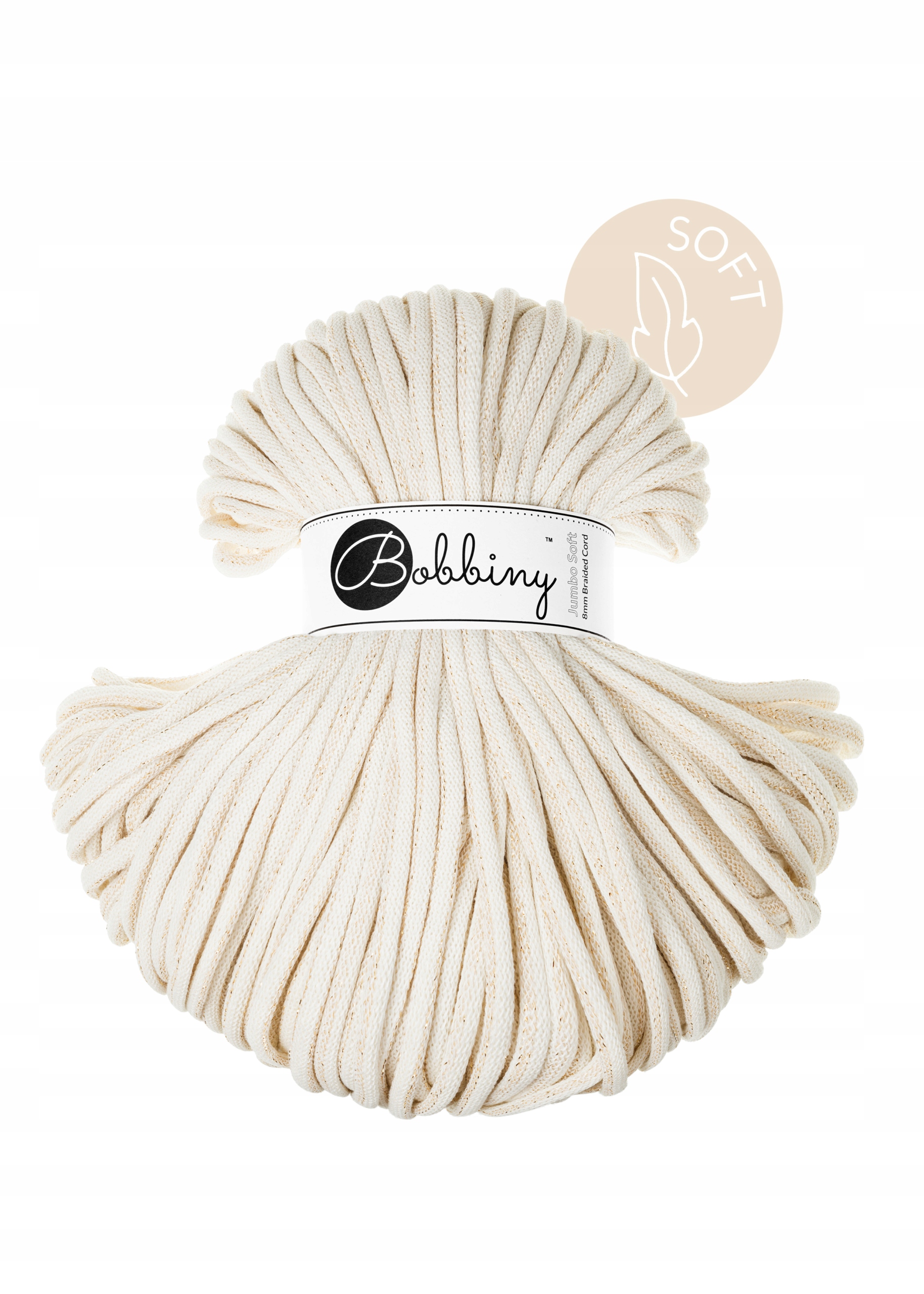 Jumbo Soft 8 mm 100 m Přírodní zlato