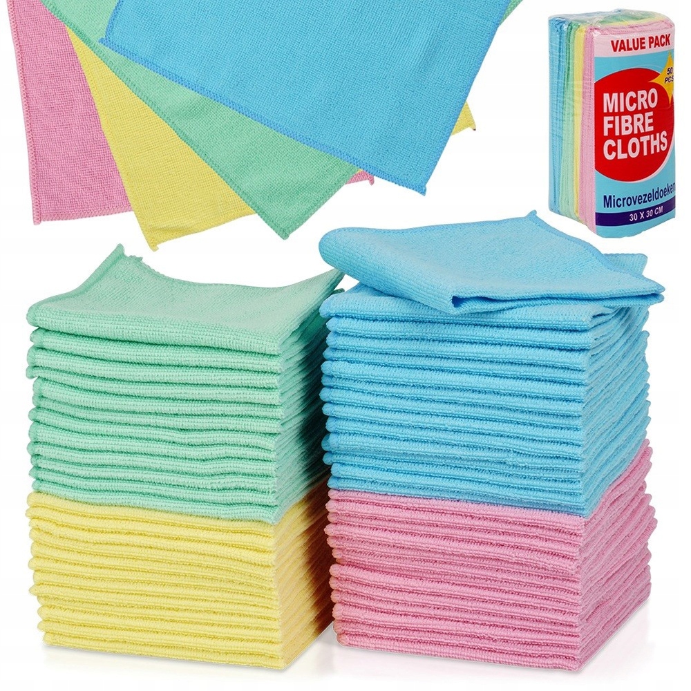 Levně 50 x Utěrky z Mikrovlákna, kuchyňské utěrky na utírání a čištění