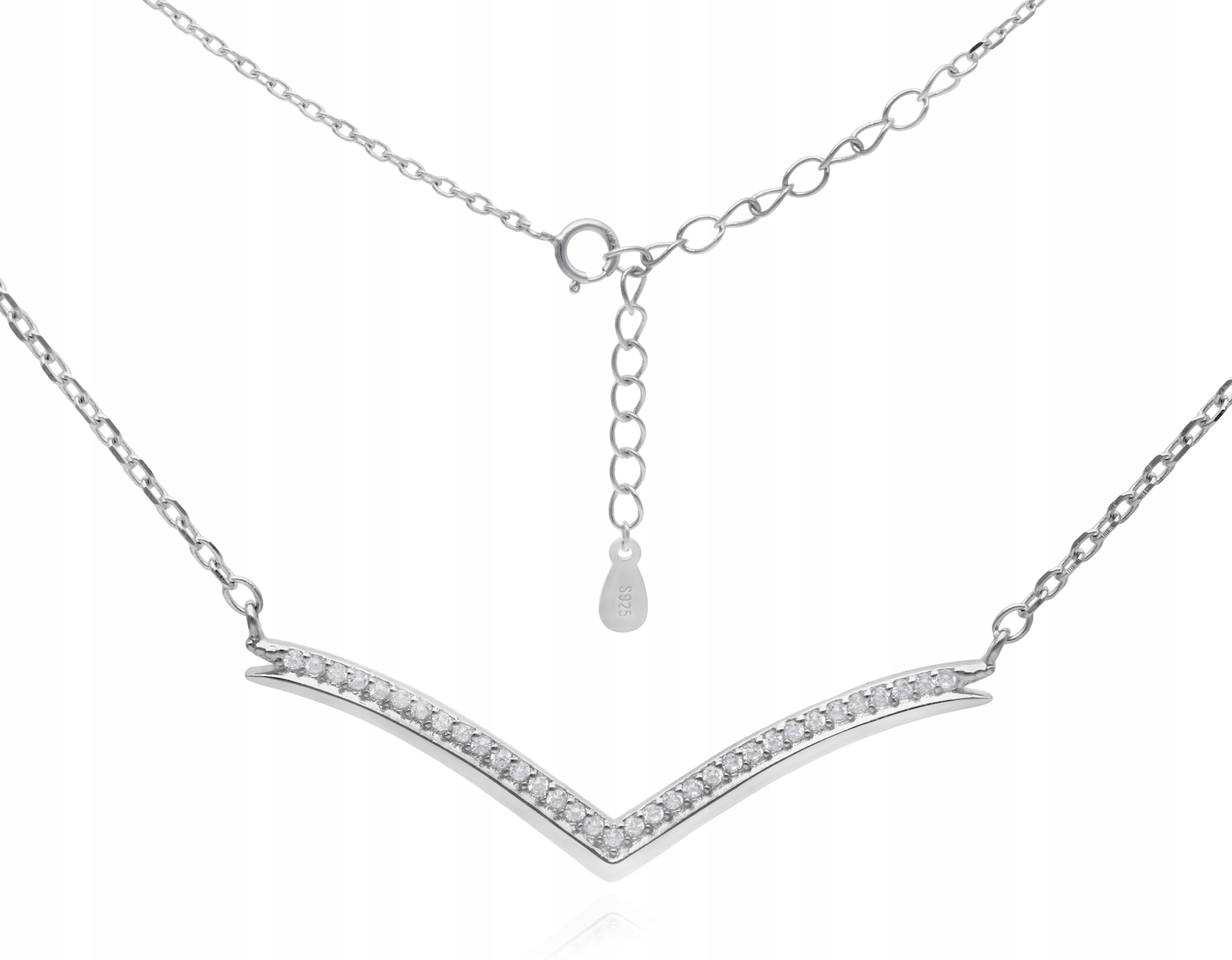 Stříbrný náhrdelník Ag 925 s zirkony NC073