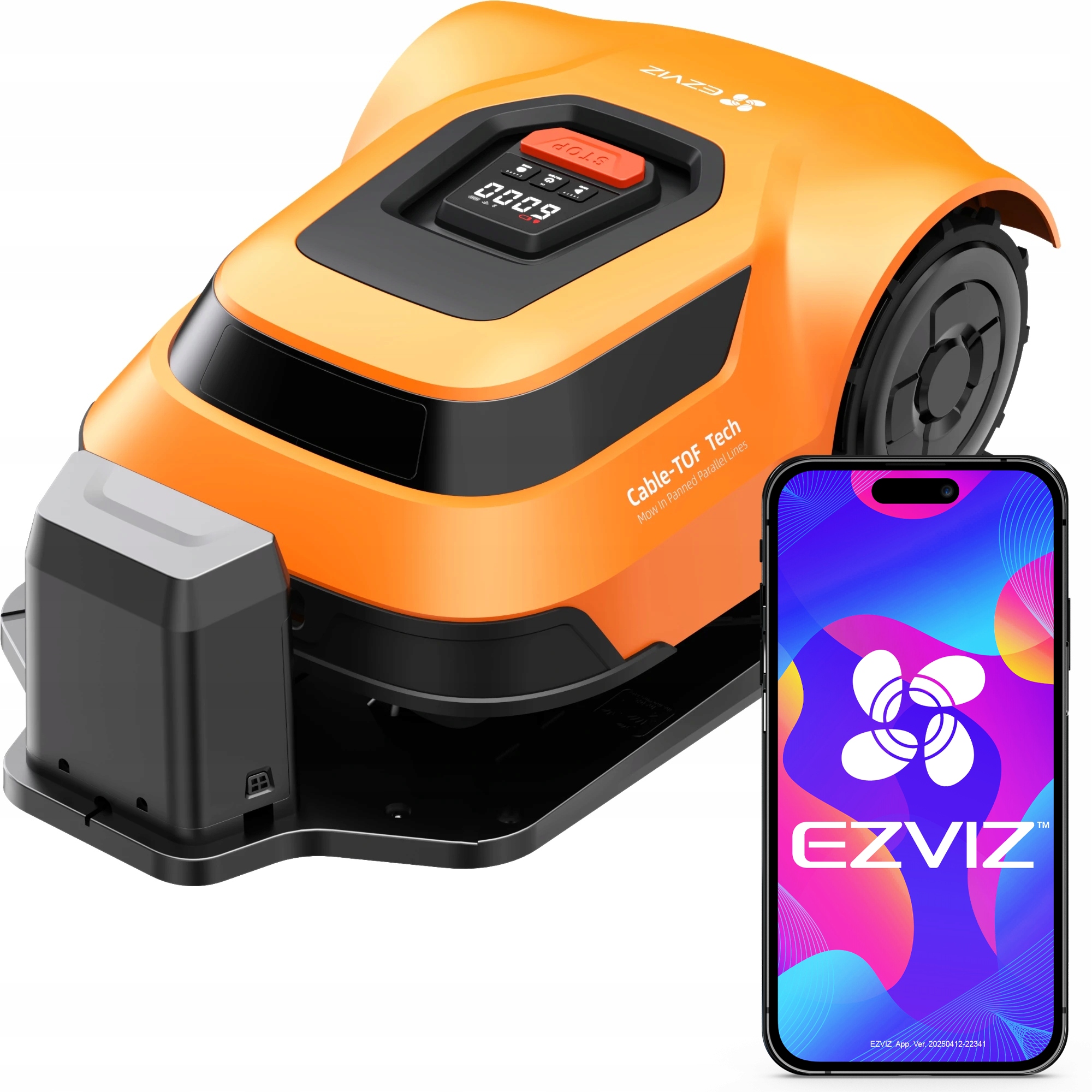 Robotická sekačka Ezviz RM600 (CS-R64-A11) s ovládáním přes Bluetooth/Wi-Fi
