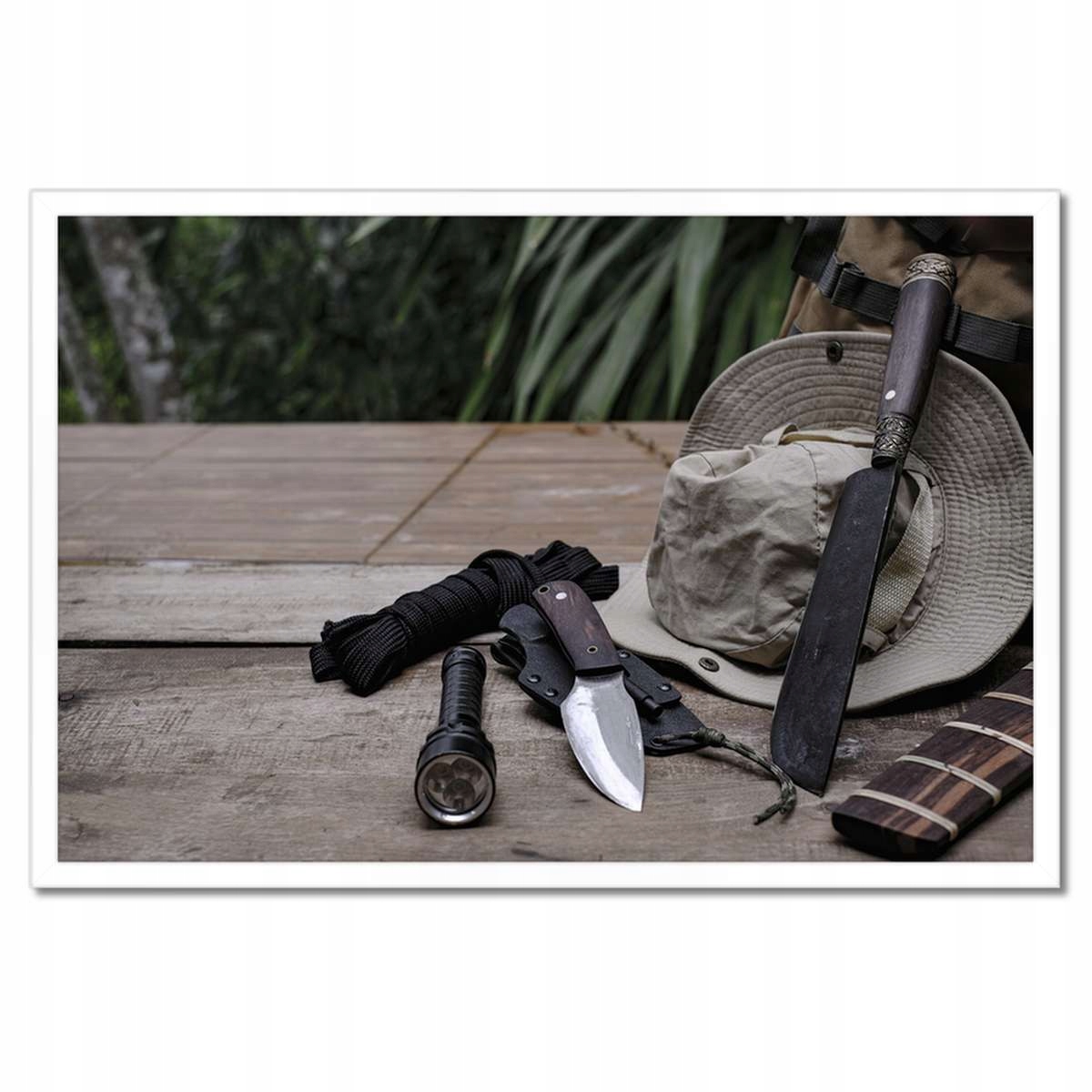 Plakáty v rámu 60x40 Survival nůž přežití