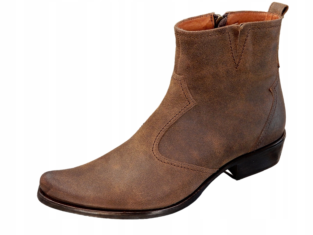 Kovbojské Boty Stylové, Čistokrevná Přírodní Kůže Pro Pravého Kovboje 41