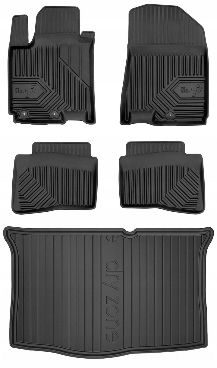 Set 77 Koberce a rohože Hyundai i20 2 Comfort Hatchback 2014-2020