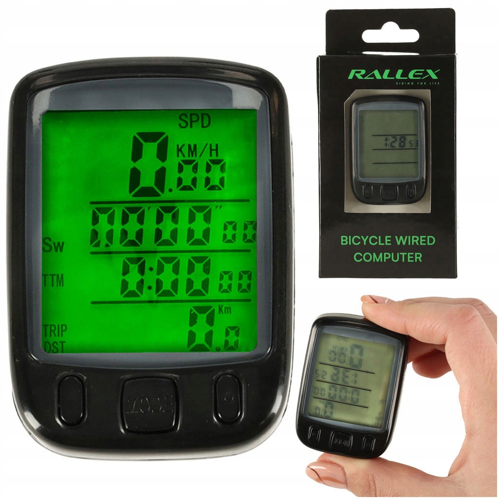 Licznik Rowerowy Wodoodporny Przewodowy Prędkościomierz 25W1 LCD