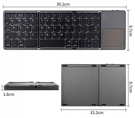 Klawiatura BLUETOOTH Bezprzewodowa Interfejs urządzenia USB + Bluetooth