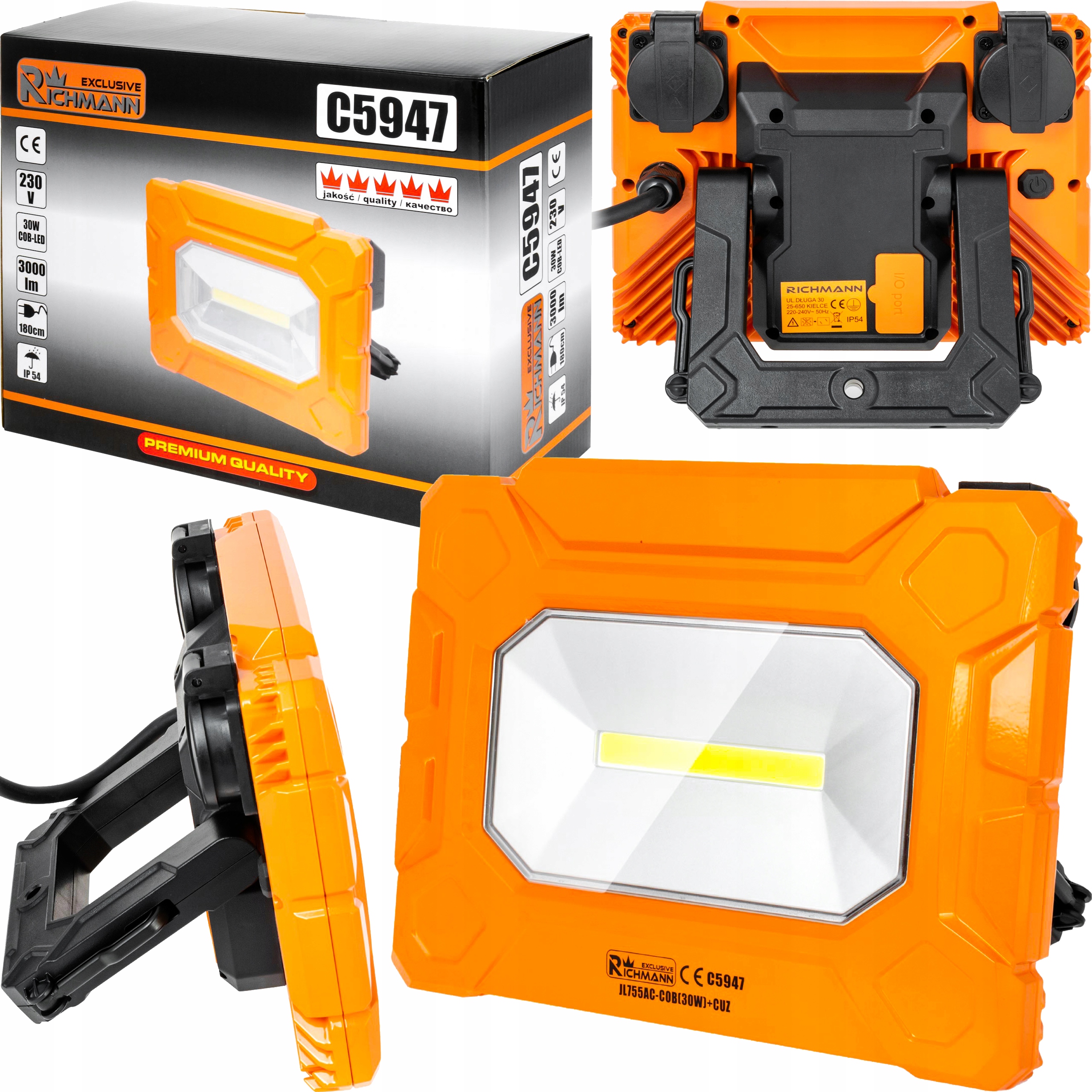 USB 30W 3000lm світлодіодний галогенний світильник для майстерні