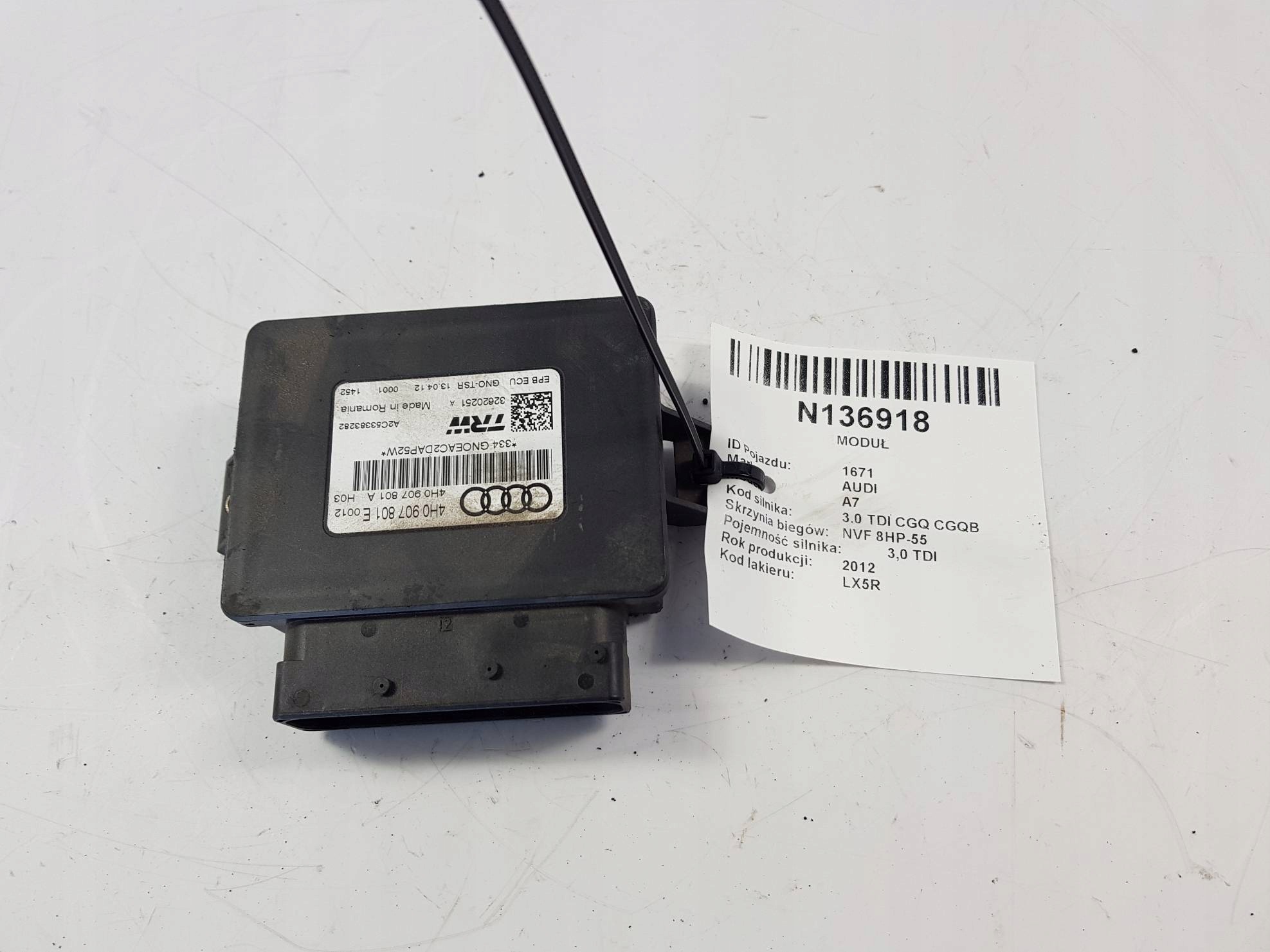module electric brake 4H0907801E AUDI A7 4GA