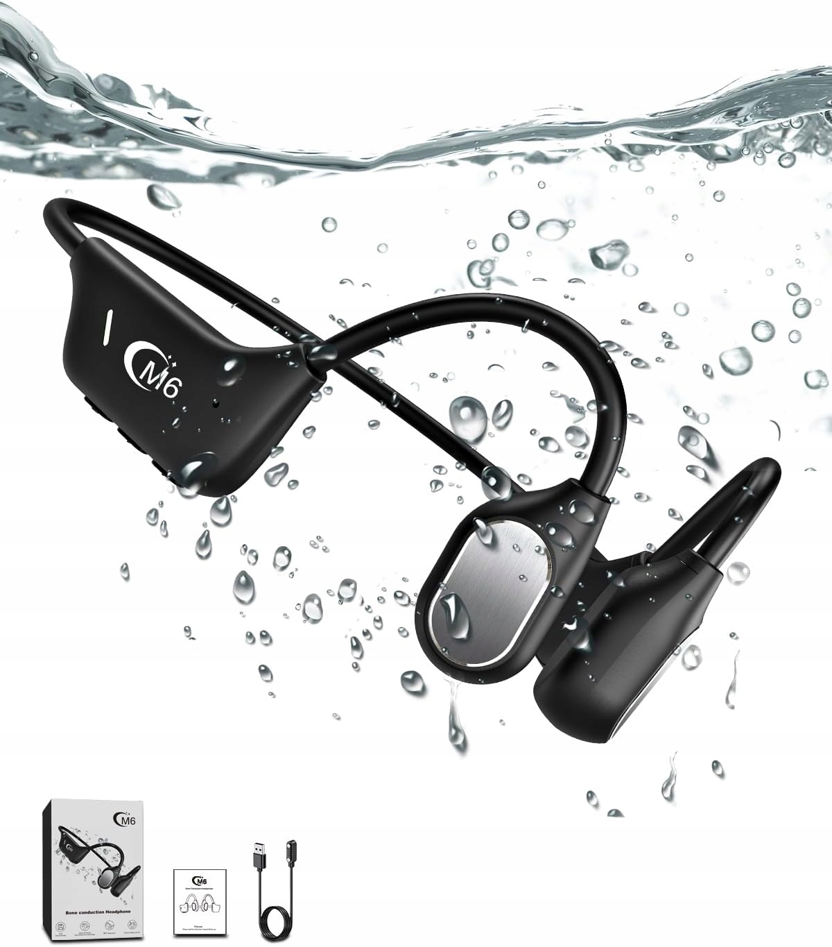 Munasz Sluchátka BT5.4 kostní vedení MP3,16 Gb, IPX68 sportovní plavání