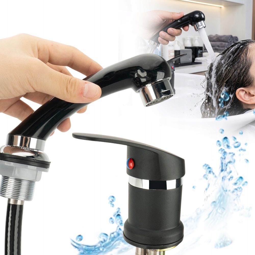 Sluchátko Sada Do Kadeřnické Myčky Pro Kadeřnický Salon Černá