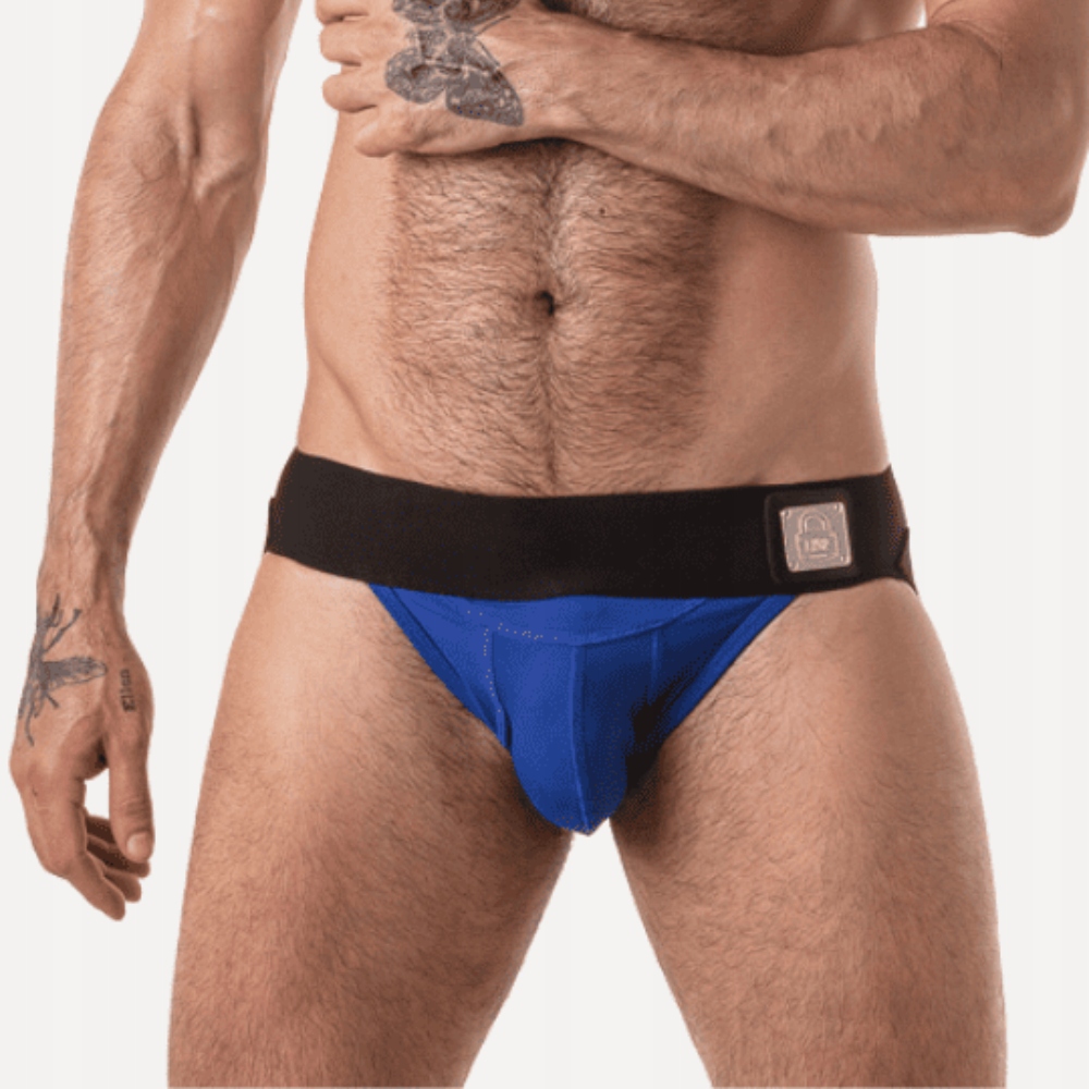Locker Gear Jockstrap s širokým pasem, modrý S