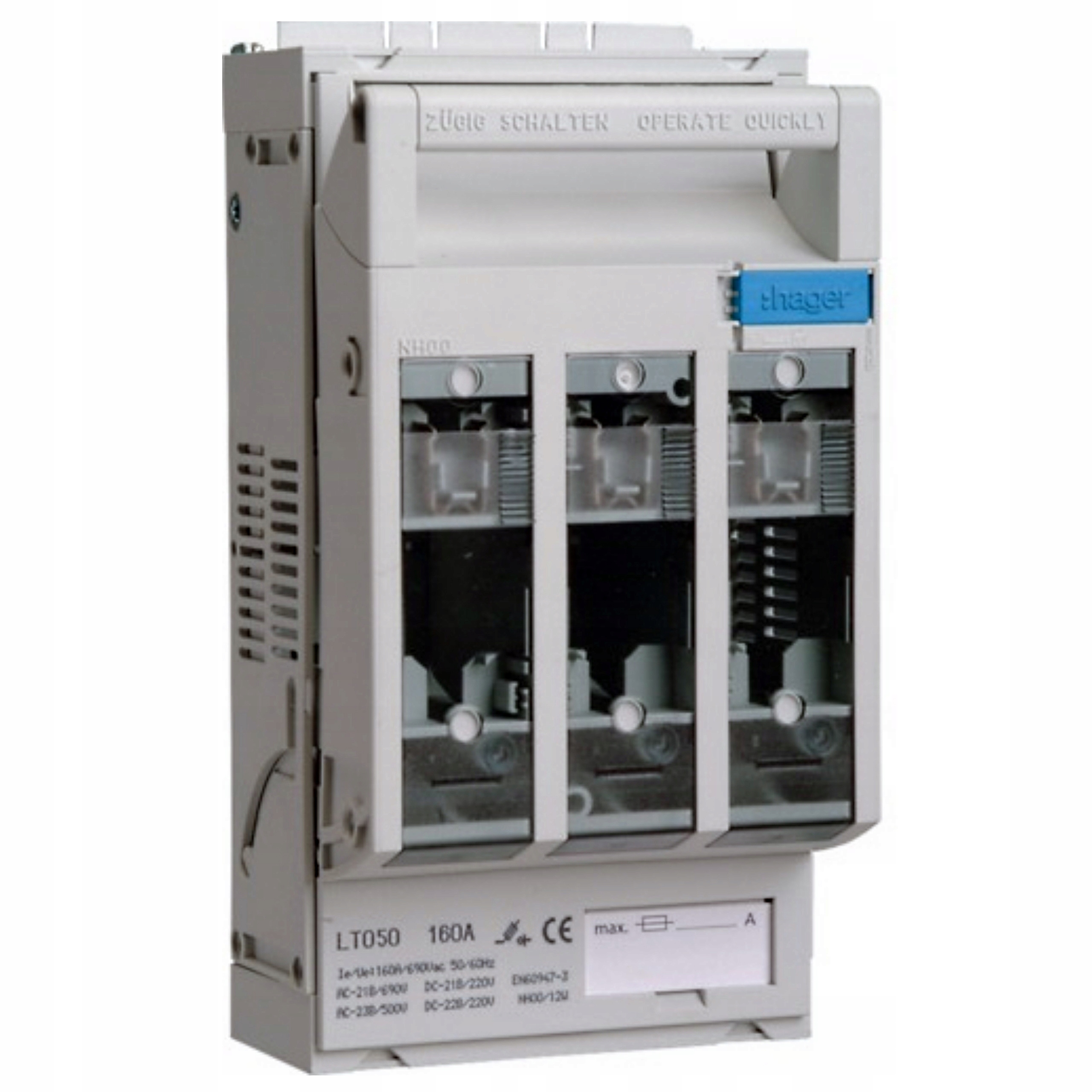 Pojistkový odpojovač 3P 160A NH00 LT050 Hager