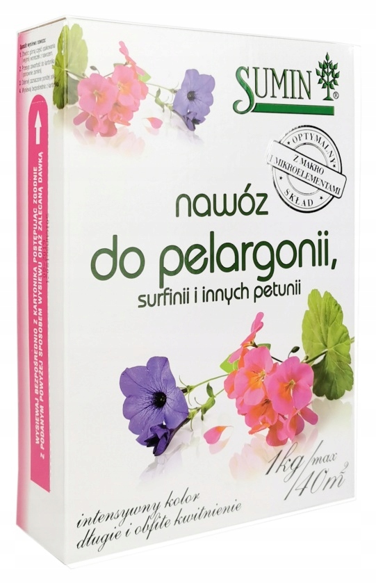 

Nawóz do pelargonii surfinii i petunii 1kg Sumin
