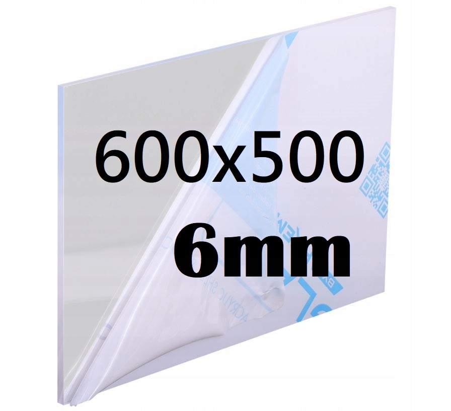 Plexi Plexi Plexi Plexa na míru 60 cm x 50 cm x 6 mm
