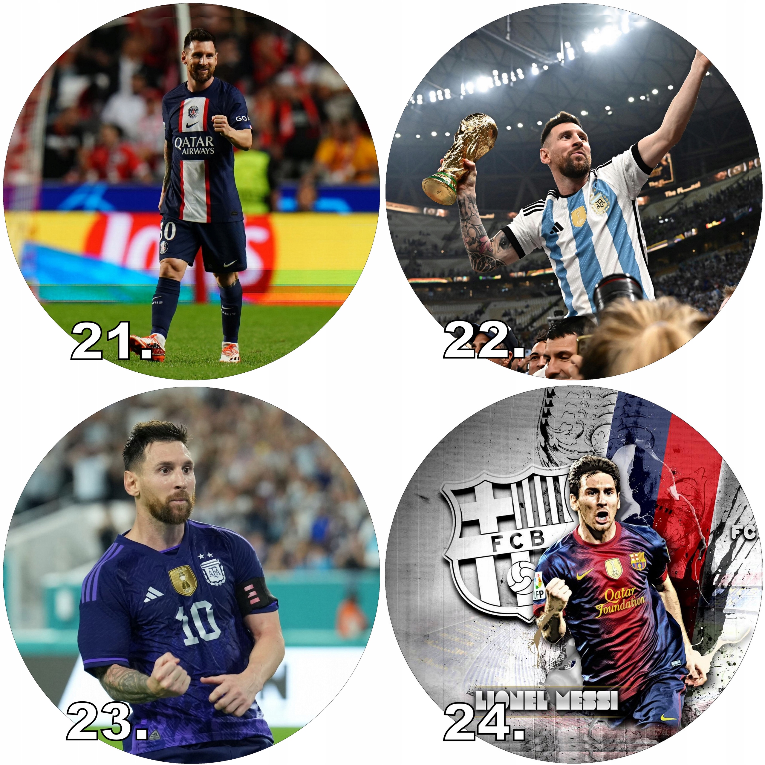 WAFEL NA TORT MESSI OD 10 DO 21 CM +GRATIS - SMAK PIŁKARSKIEJ DOSKONAŁOŚCI! Rodzaj ozdoby waflowe