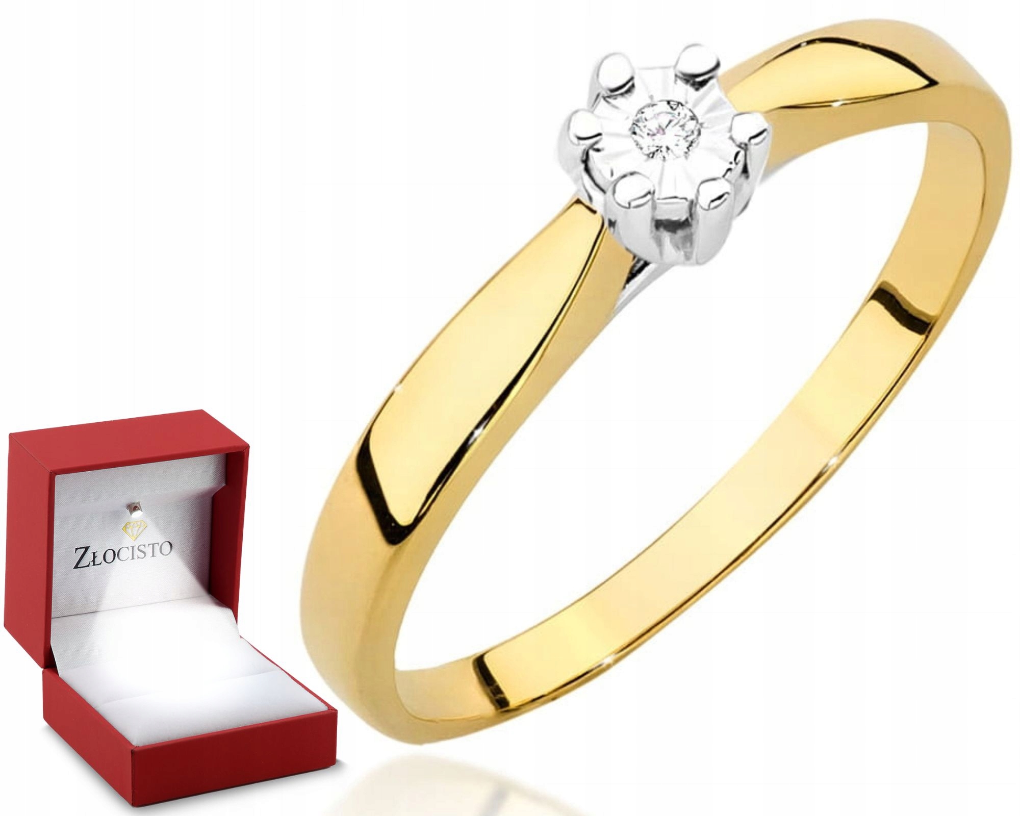 Zlatý Prstýnek s briliantem 585 Gravírování bonus