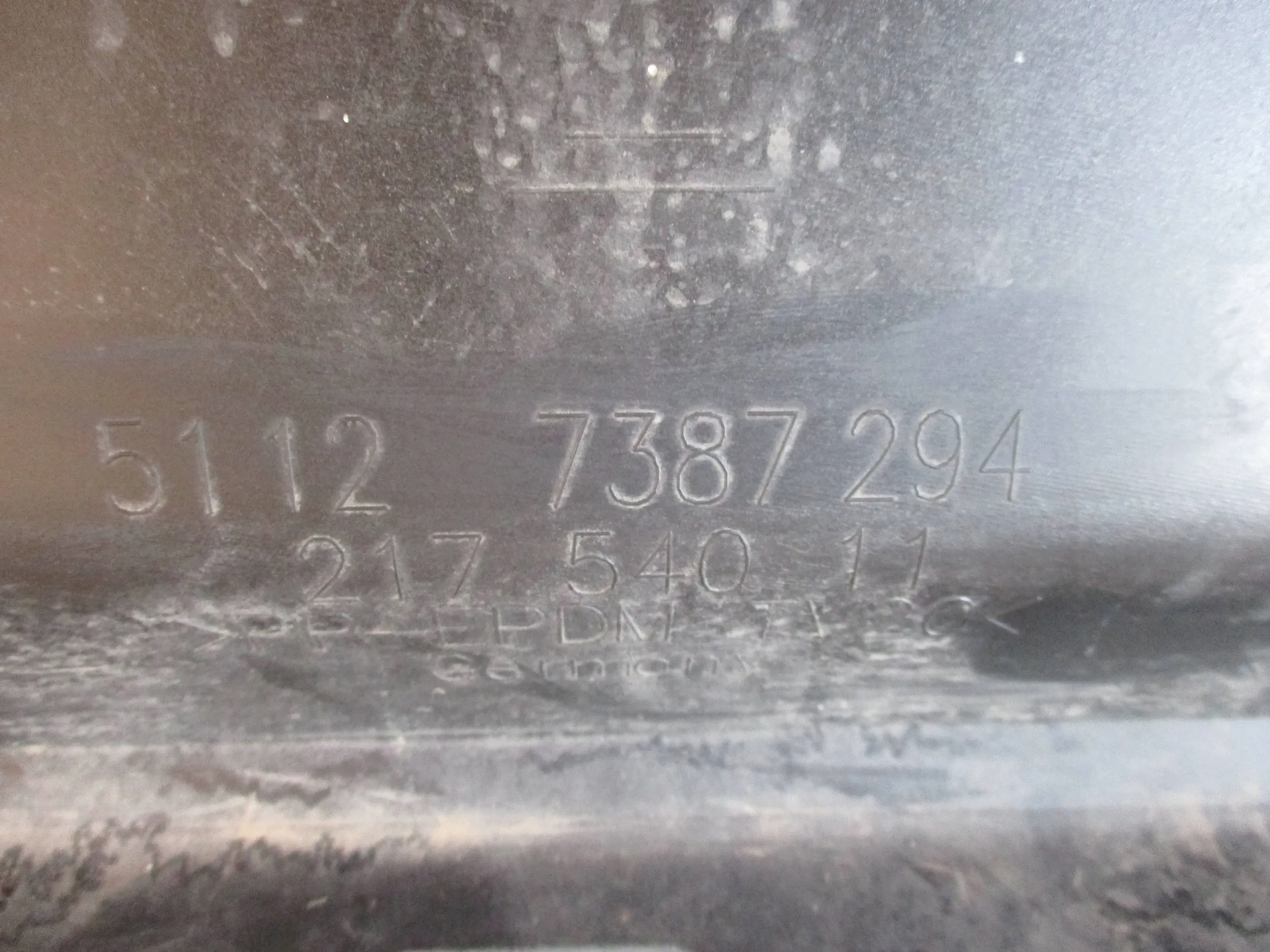 bumper rear part rear BMW 5 G30 sedan