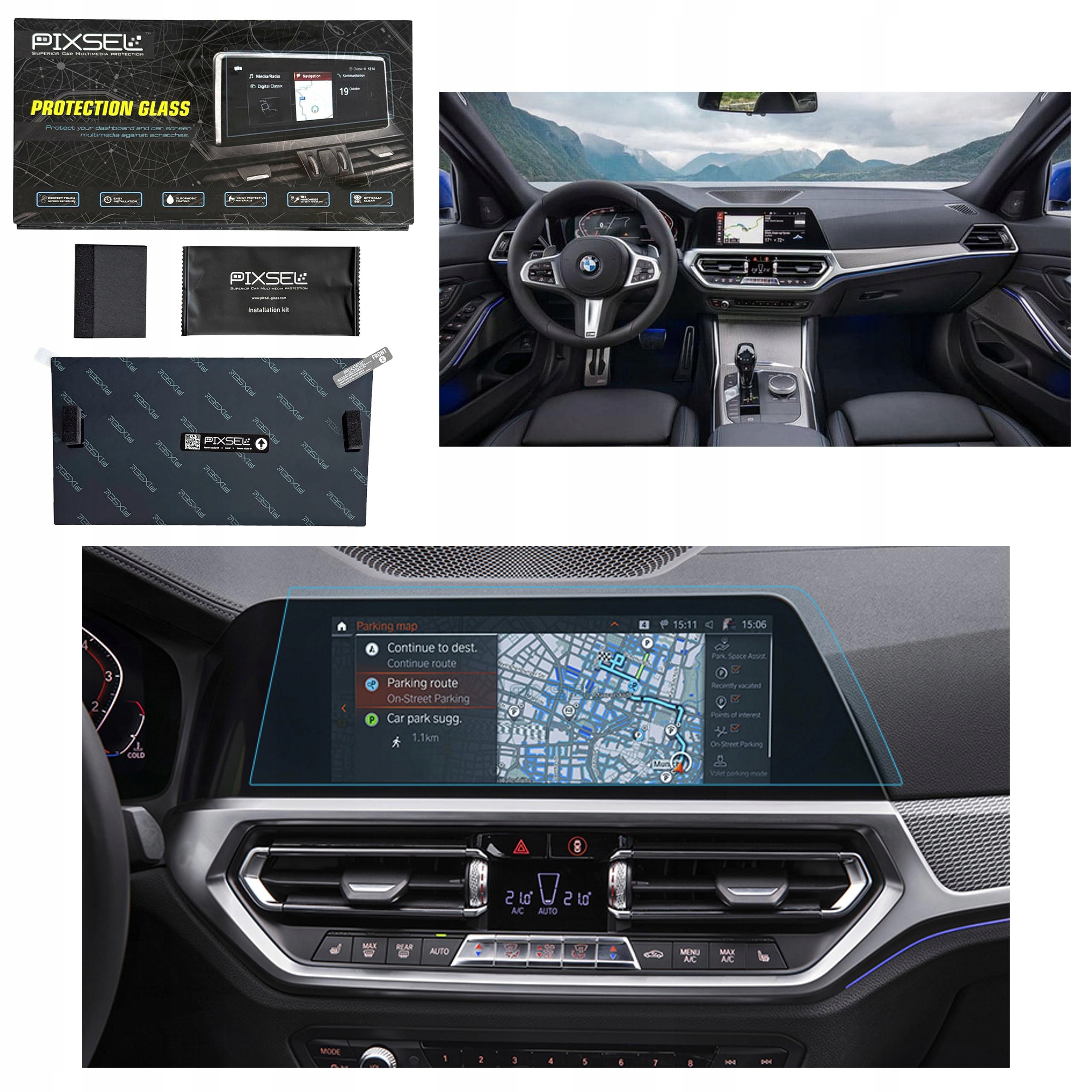 Antyodciskowe Matowe Szkło Ochronne Bmw 3/M3-14.2“ 2019-2022 G20,G21,G80