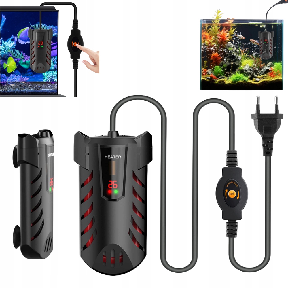 Regulovatelný akvarijní ohřívač, digitální Led displej