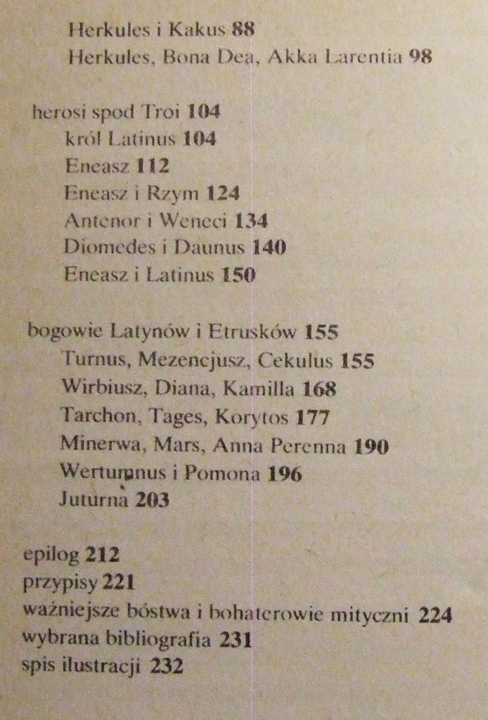 MITOLOGIA STAROŻYTNEJ ITALII Krawczuk SPIS Nośnik książka papierowa
