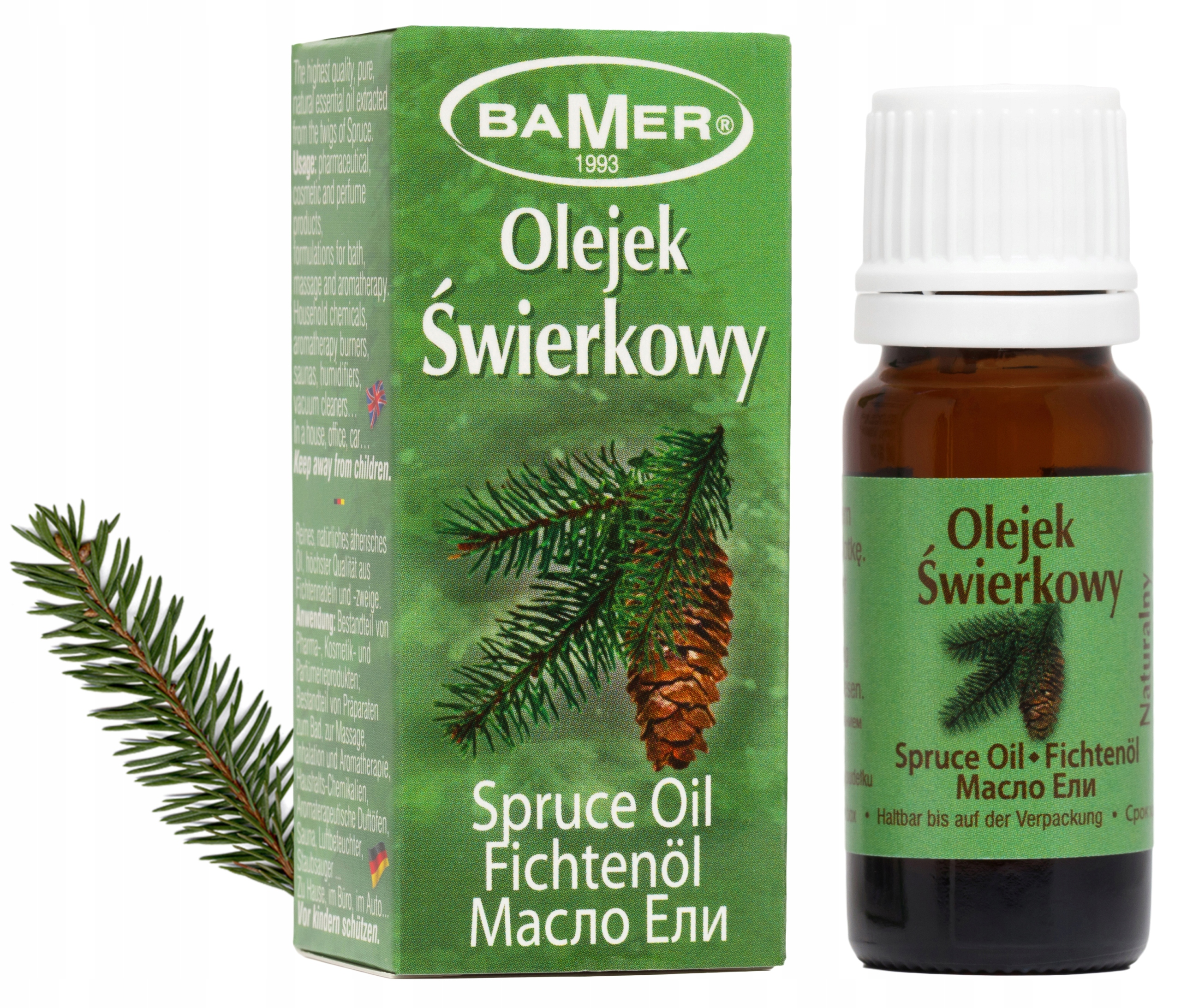

Świerkowy Polski Olejek Eteryczny Bamer 100%