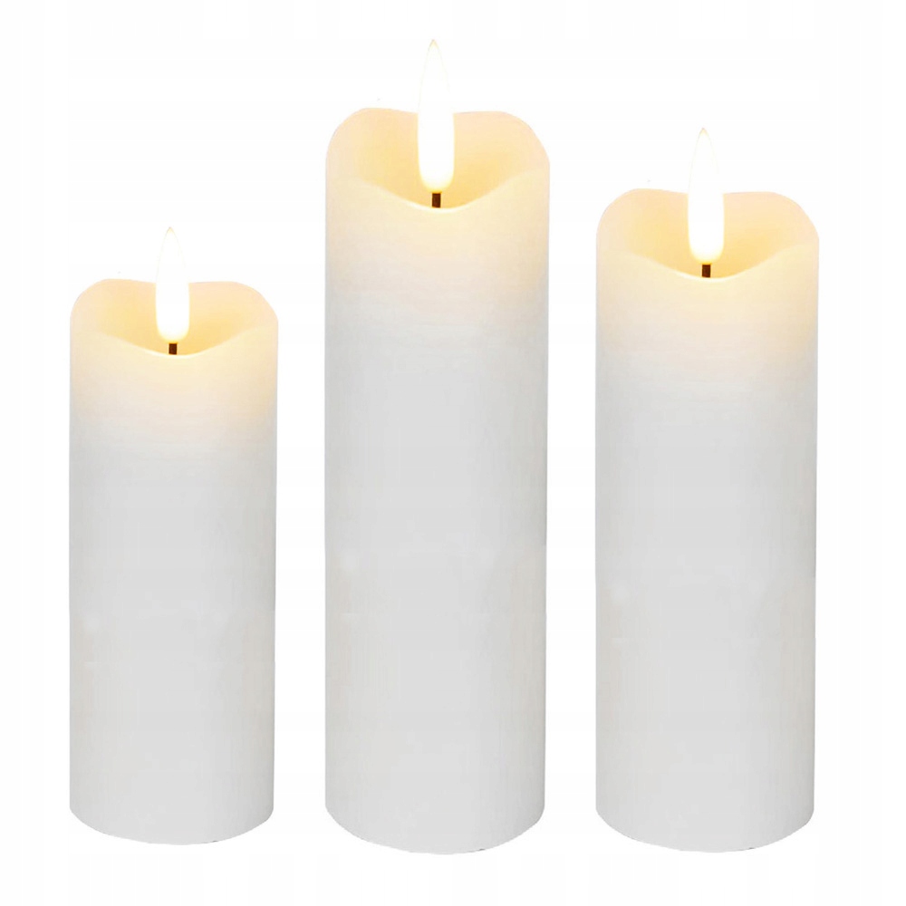 

Zestaw 3 Świeczek Lampki Świeczki Led Na Baterie