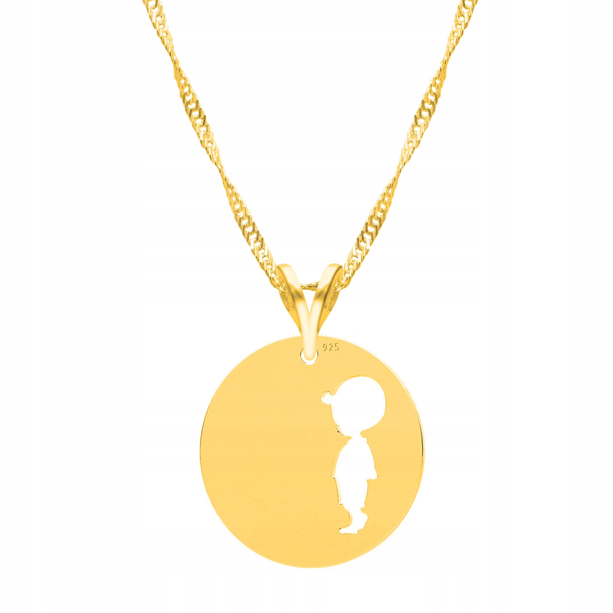 Řetízek zlatý náhrdelník 925 Plíšek Chlapec