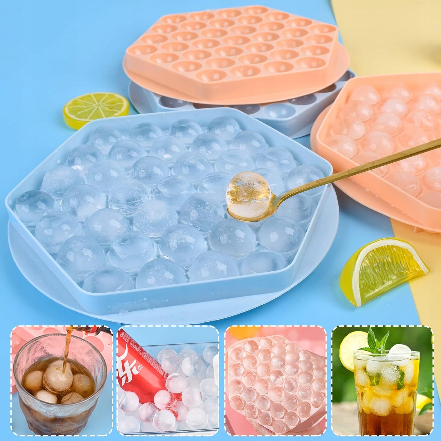 FORMA FOREMKA POJEMNIK DO LODU KOSTEK LÓD FOREMKI NA KULE LODOWE 38 KOSTEK Kod producenta R230630032