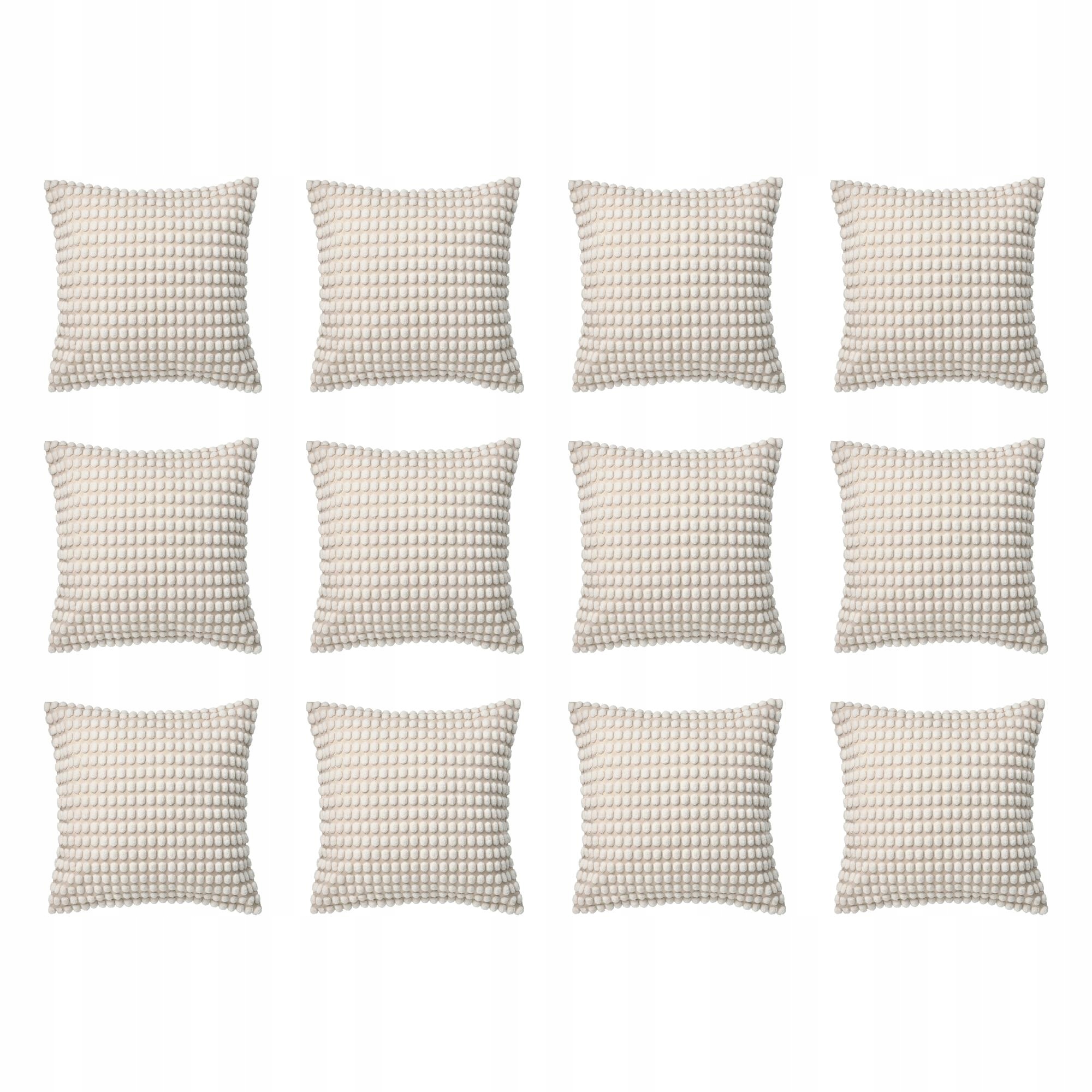 12 ks Krémový povlak na polštář 50 x 50 cm Svartpoppel je elegantní a praktický