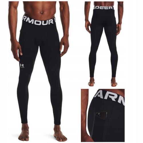 Under Armour Legginsy Spodnie Treningowe Długie Męskie Termoaktywne S