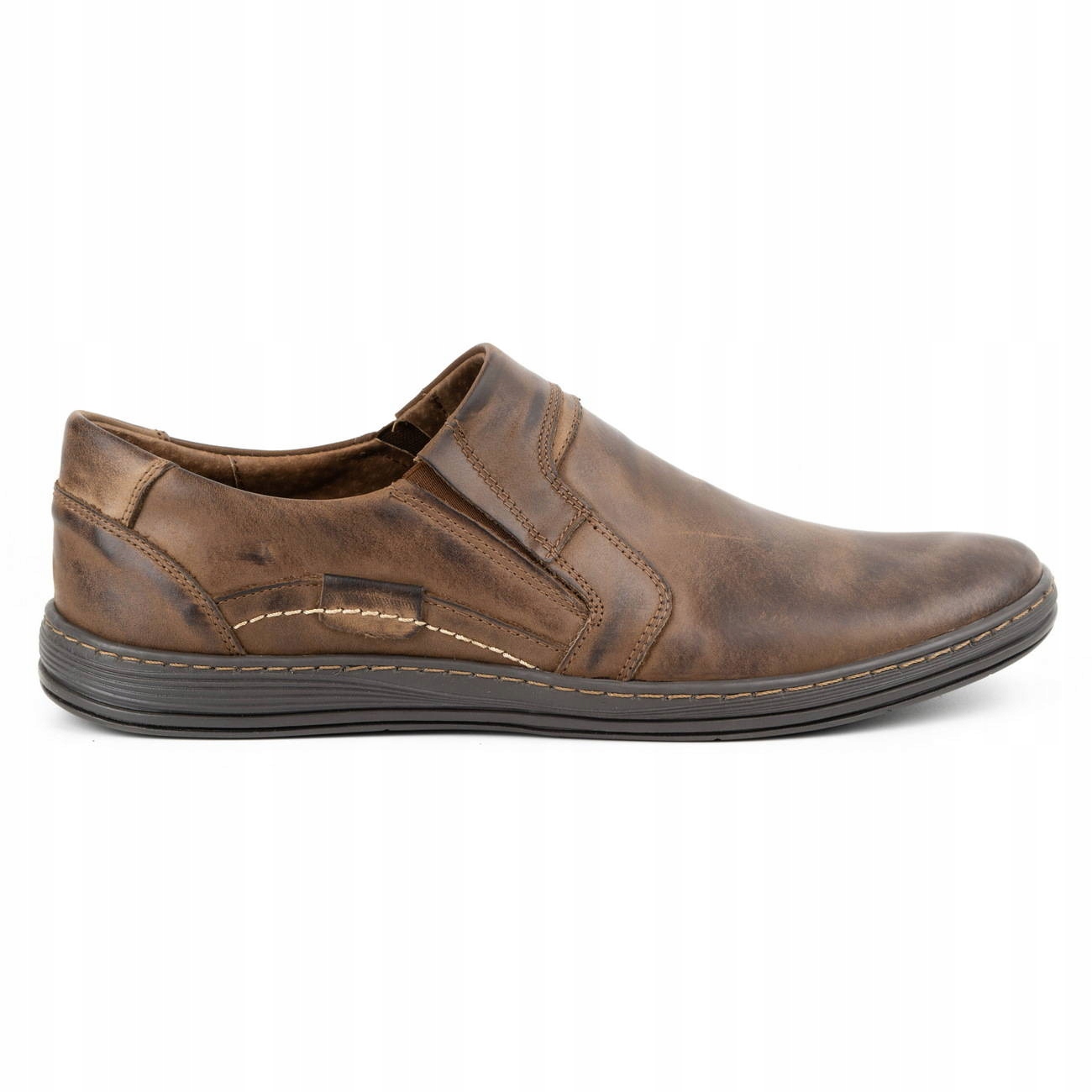 

Męskie Buty Casual 520MP Skóra Naturalna C Brąz 46