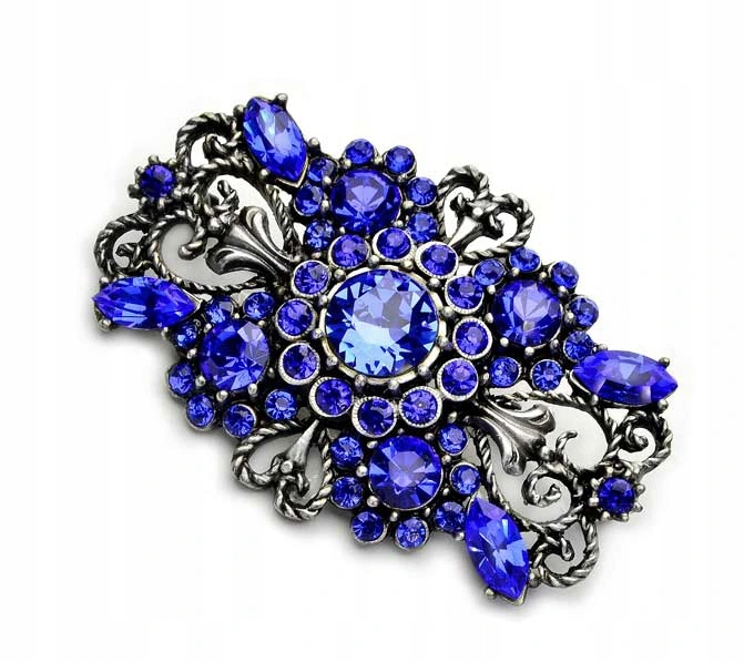 

broszka vintage kryształowa Swarovski różne kolory