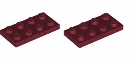 

Lego płytka 2x4 ciemny czerwony 3020 -2 szt
