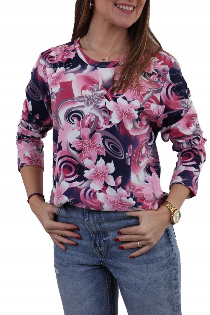 

Lekki Sweterek Bluzka Wzory Kwiatki Kolory *2XL