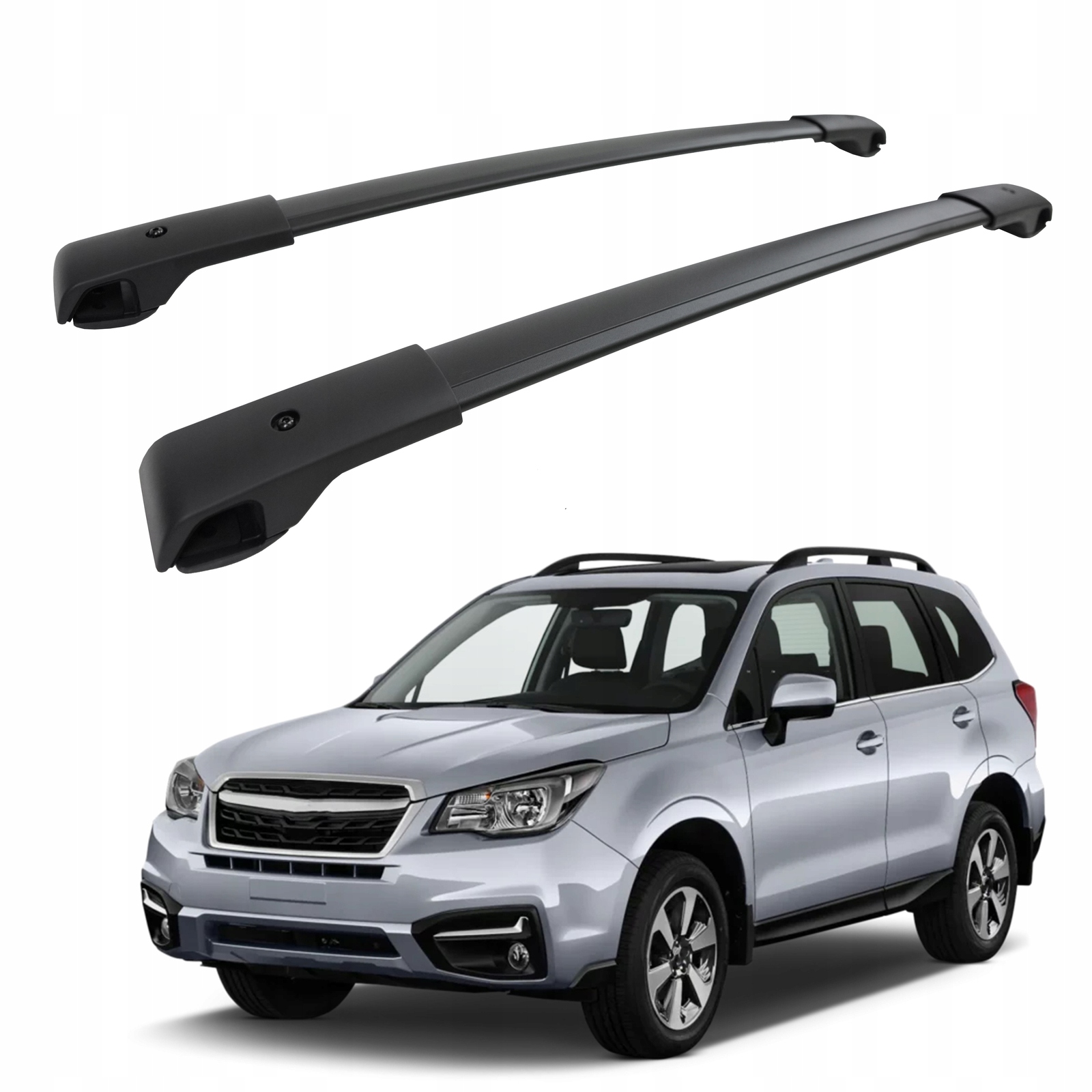 Strešné nosiče priečniky pre Subaru Forester 2014-2018 Oem štýl čierny 2 ks