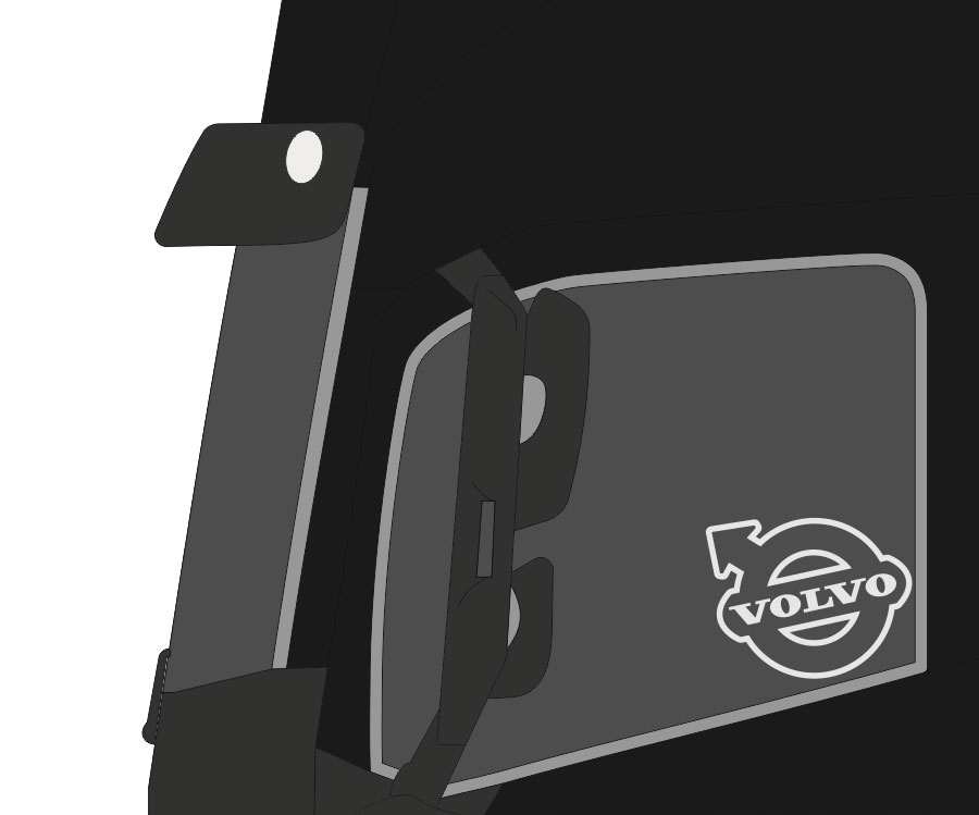 

Naklejki Volvo na szyby boczne logo obrys