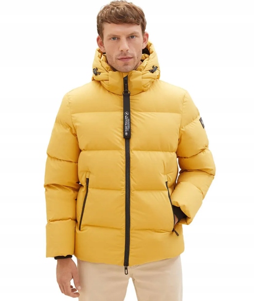 Tom Tailor Péřová Bunda S Kapucí Ve Žluté Barvě XL Jxi