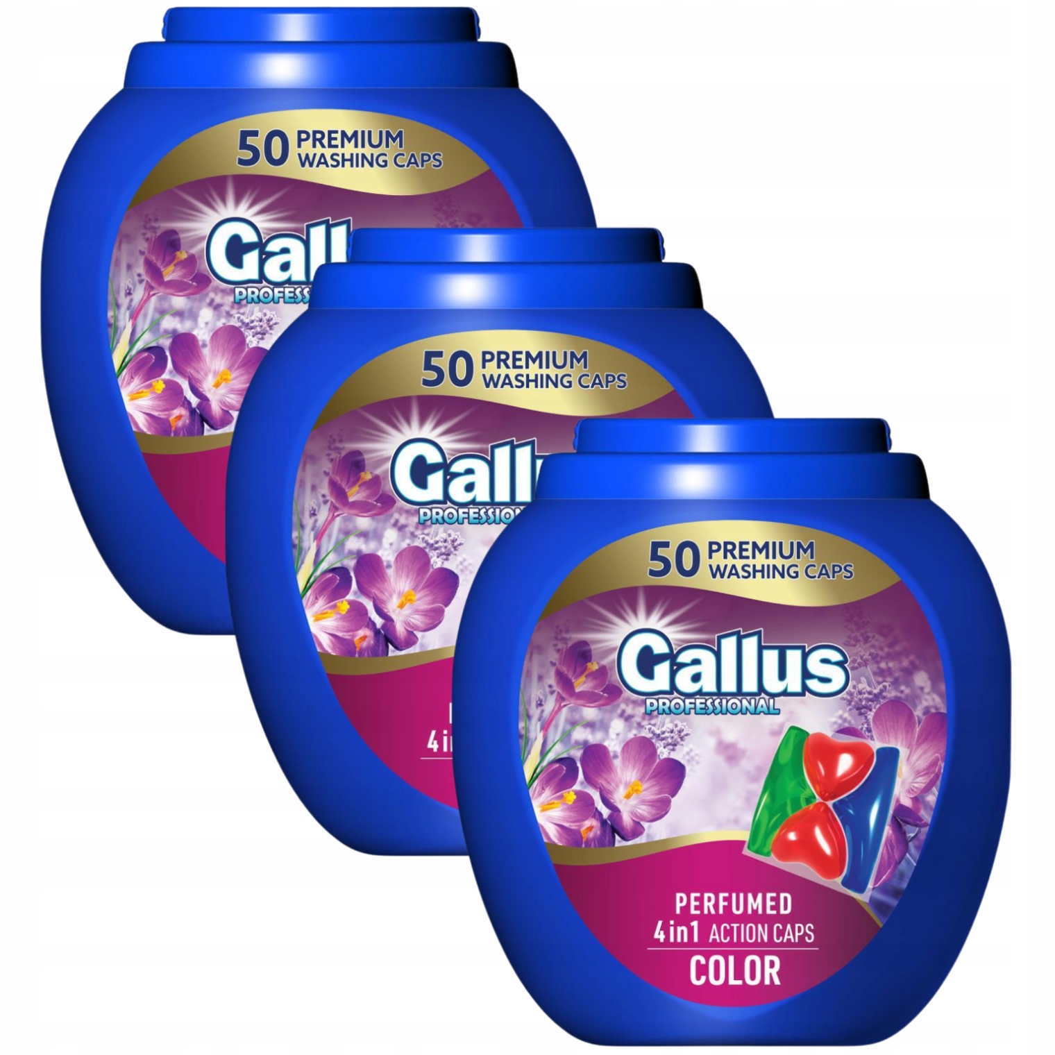 Levně 3x Gallus Color 50 caps kapsle na praní barevných tkanin účinné