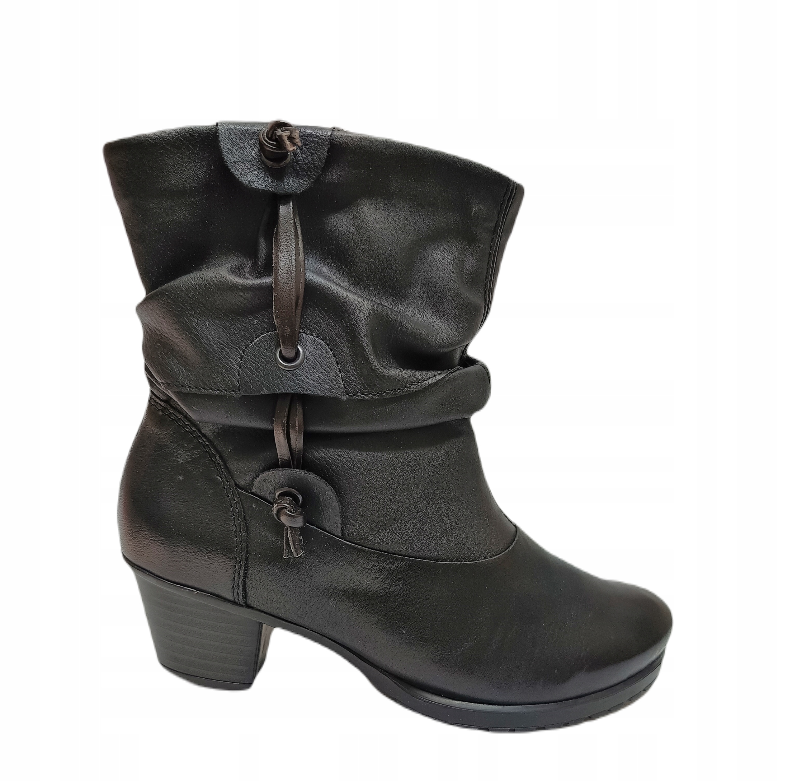 Pohodlné kotníkové boty s podpatkem Rieker Y0054-00 černé, velikost 36